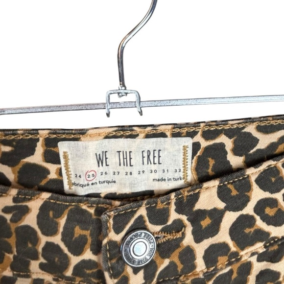 Free People Skinny Jeans Womens 25 Belle Leopard Animal Print Mob Wife Retro - Picture 3 of 4